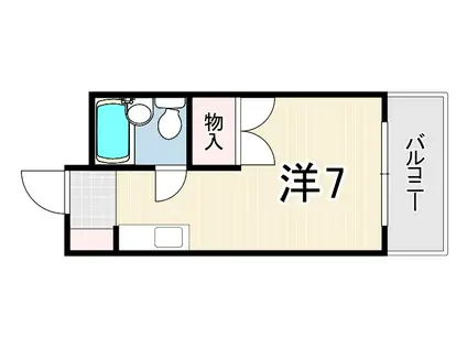 アイビーコートⅡ(ワンルーム/3階)の間取り写真