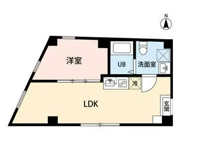 CREVE蒲田(1LDK/3階)の間取り写真