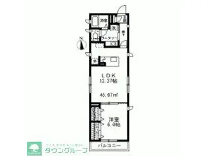 K・Mハウス(1LDK/3階)の間取り写真