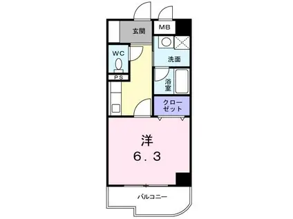 レフィナード(1K/2階)の間取り写真