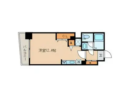 クレスト本郷(ワンルーム/4階)の間取り写真