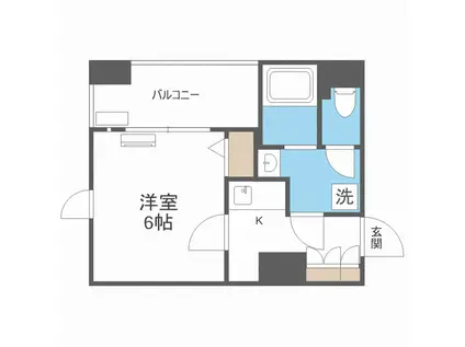 エスライズ難波イースト(1K/4階)の間取り写真