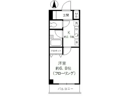 エイセル中野(1K/4階)の間取り写真