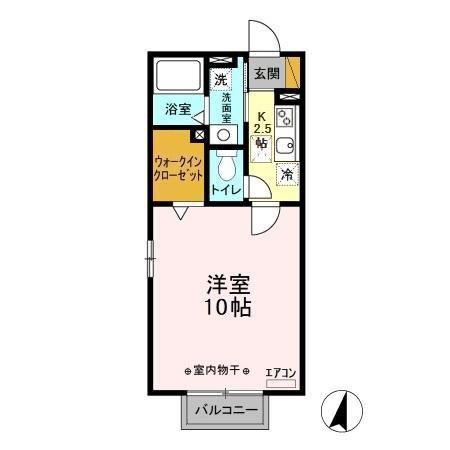 ソンリッサ(1K/1階)の間取り写真