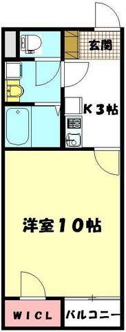 レオネクストヴァルハラII(1K/2階)の間取り写真
