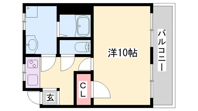 かぎ屋ビル(1K/3階)の間取り写真