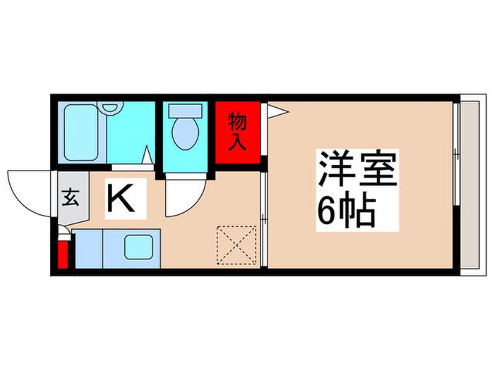 ピアヒルズ矢切(1K/2階)の間取り写真