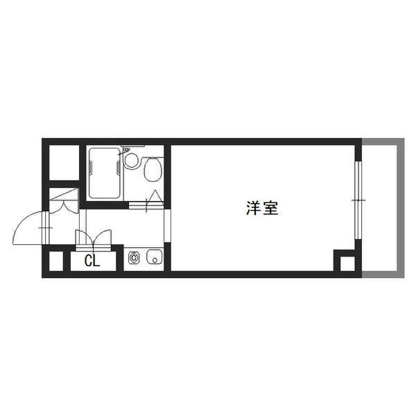 シティパレス南千里(ワンルーム/3階)の間取り写真