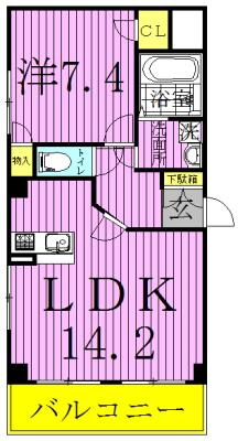 トレランス(1LDK/2階)の間取り写真