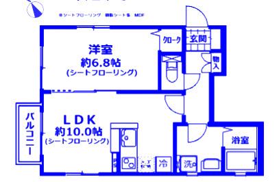 ボヌール新横浜(1LDK/1階)の間取り写真
