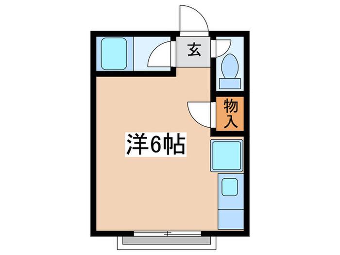マインパラスト(ワンルーム/2階)の間取り写真