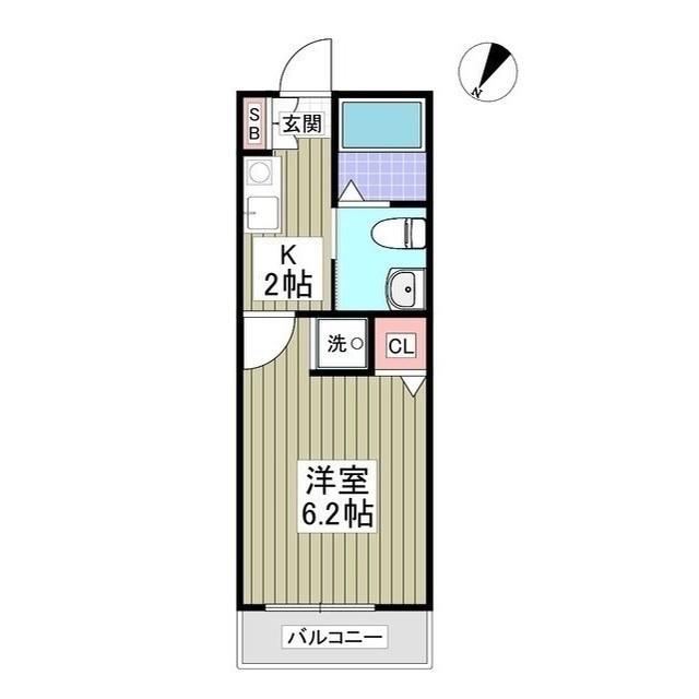 パルトネール二俣川III(1K/3階)の間取り写真