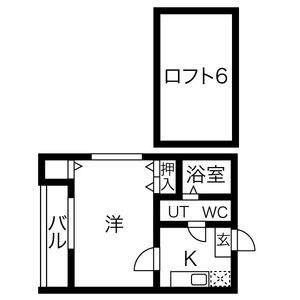 カーサ ドマーニ(1K/1階)の間取り写真