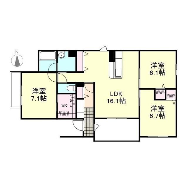 ボヌールソワ(3LDK/2階)の間取り写真