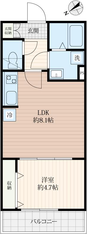 グランメゾン八千代台ウエスト(1LDK/3階)の間取り写真