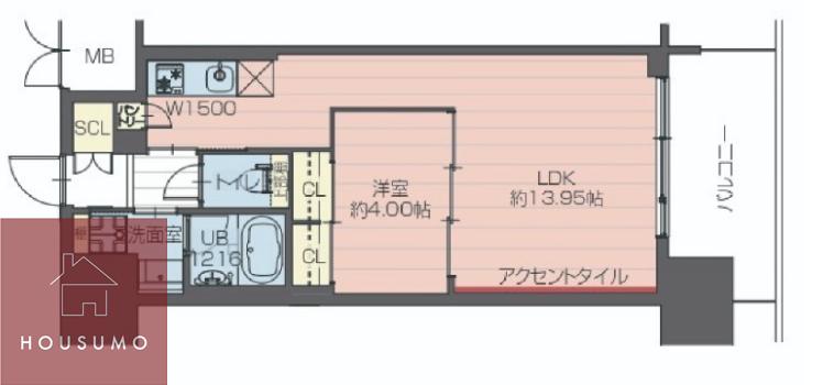 プレジオ新大阪EURO(1LDK/7階)の間取り写真