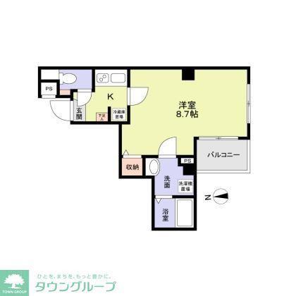 L.E.HILLS YOKOYAMACHO(1K/4階)の間取り写真
