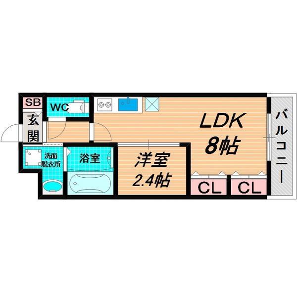 エミネンス蒲生(1LDK/3階)の間取り写真