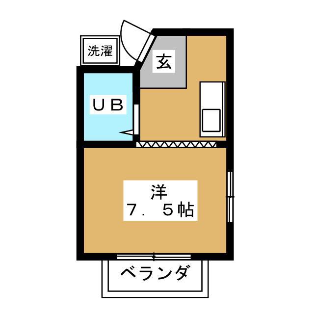 コーポマルトモ(ワンルーム/2階)の間取り写真