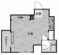 コンド8番館(1K/11階)の間取り写真