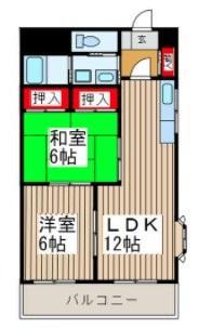 3-SEPIAI(2LDK/4階)の間取り写真