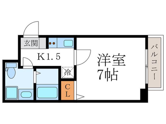 STANDZ今出川通(1K/7階)の間取り写真