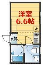 Iスタイリオ戸塚(ワンルーム/1階)の間取り写真