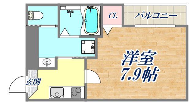 AILE小林(1K/1階)の間取り写真