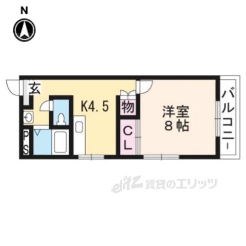 メゾンスマイル(1DK/3階)の間取り写真