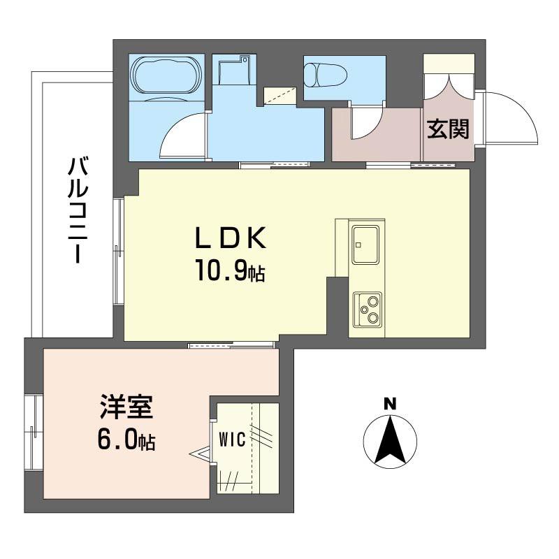 ブランニューディズ(1LDK/3階)の間取り写真