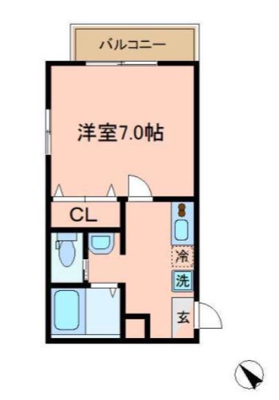 アットリラ東船橋A(1K/3階)の間取り写真