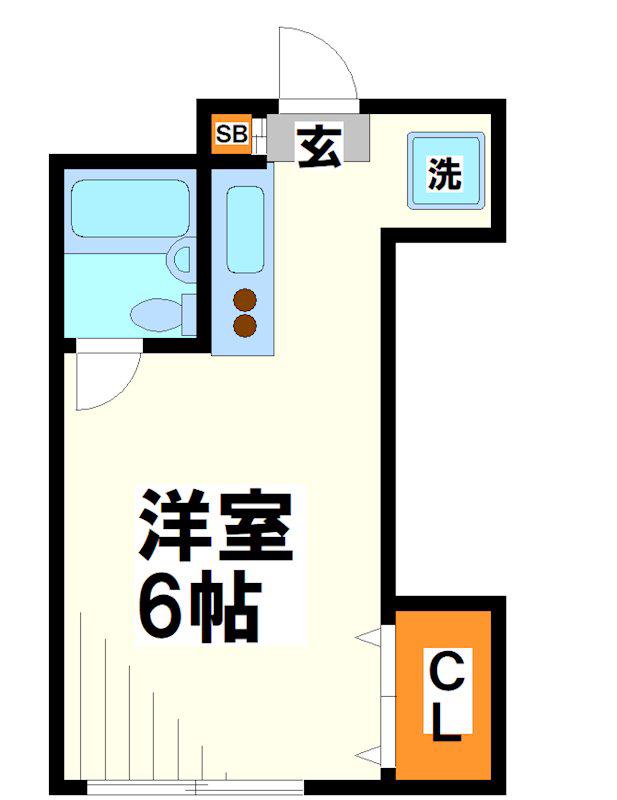 青雲荘(1K/2階)の間取り写真