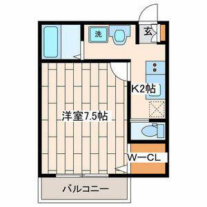 VILLAGE磯子II(1K/1階)の間取り写真