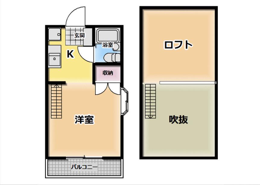 善通寺コーポ(1SK/5階)の間取り写真