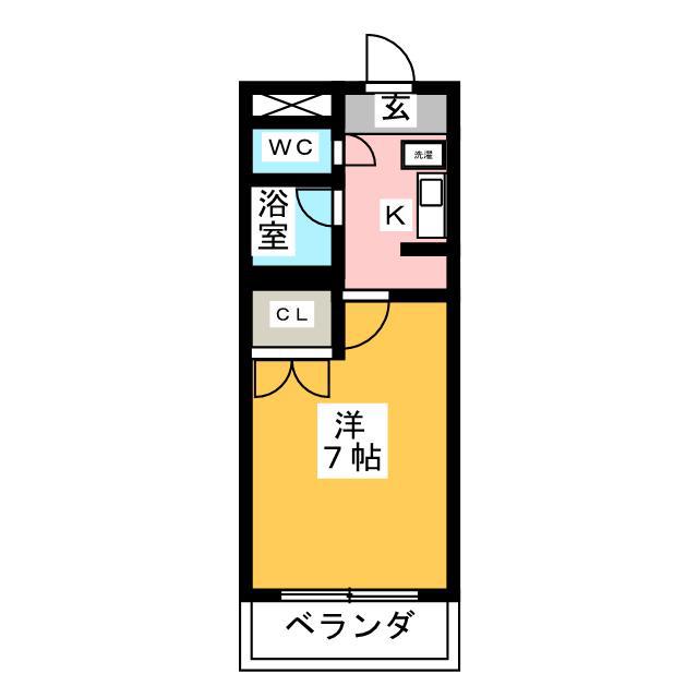 FFF-太田(1K/2階)の間取り写真