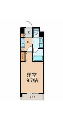 サプール津田沼(1K/5階)の間取り写真