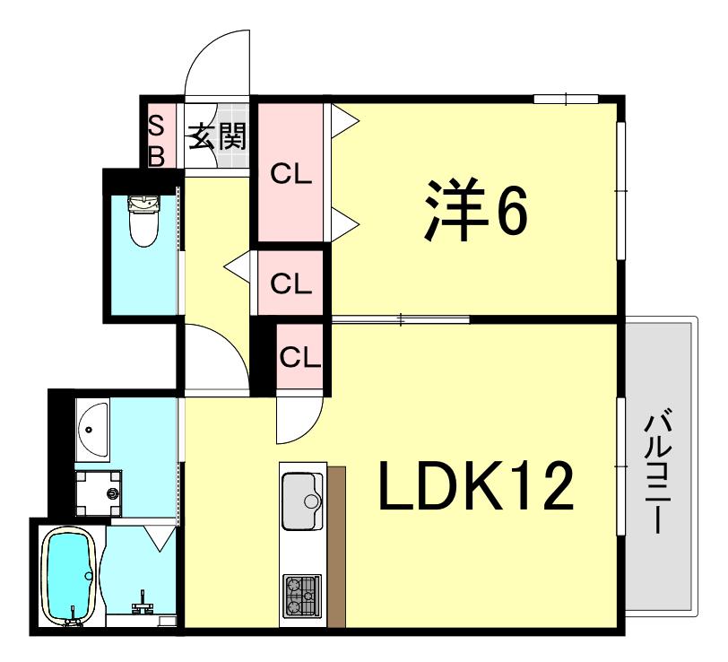 ダイジュウハウス(1LDK/1階)の間取り写真