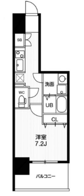 N-STAGE八王子(1K/8階)の間取り写真