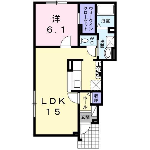 グランボヌールIII(1LDK/1階)の間取り写真