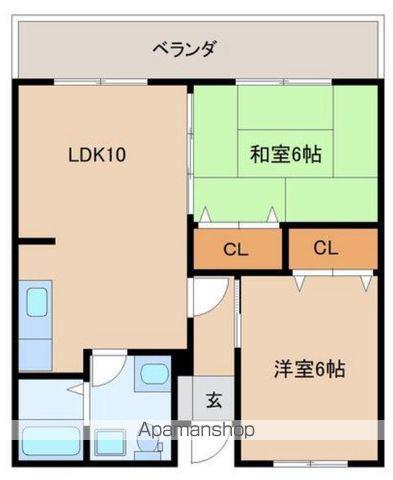 フルータ(2LDK/4階)の間取り写真