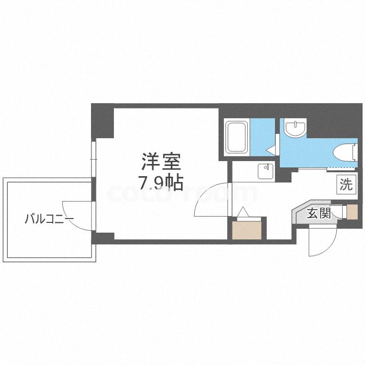 エグゼ難波南VI(1K/3階)の間取り写真