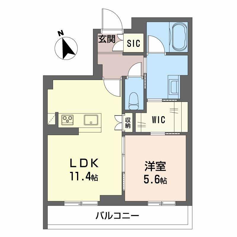 サンシャインSTN(1LDK/2階)の間取り写真