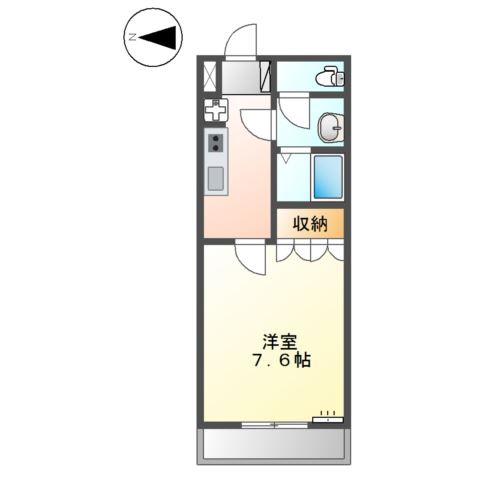 コンフォールM(1K/2階)の間取り写真