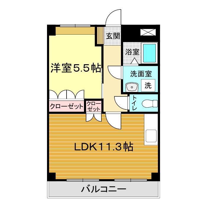 センチュリーコート(1LDK/2階)の間取り写真