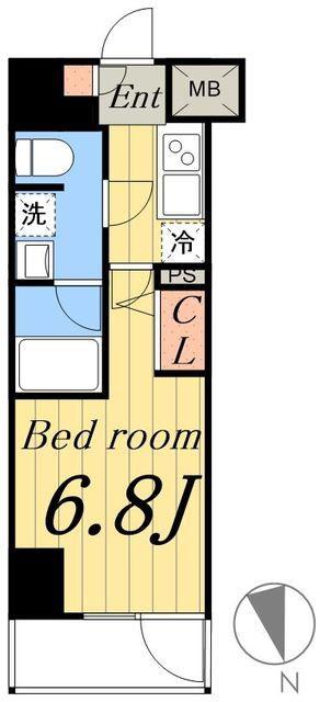 スプレスター綾瀬(1K/4階)の間取り写真