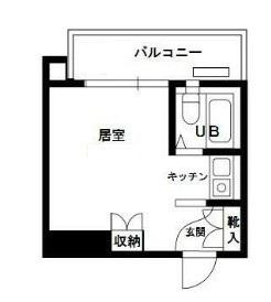 プラティーク新宿曙橋(ワンルーム/5階)の間取り写真