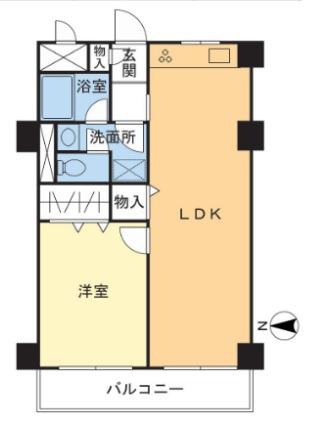 ノートス扇橋(1LDK/3階)の間取り写真