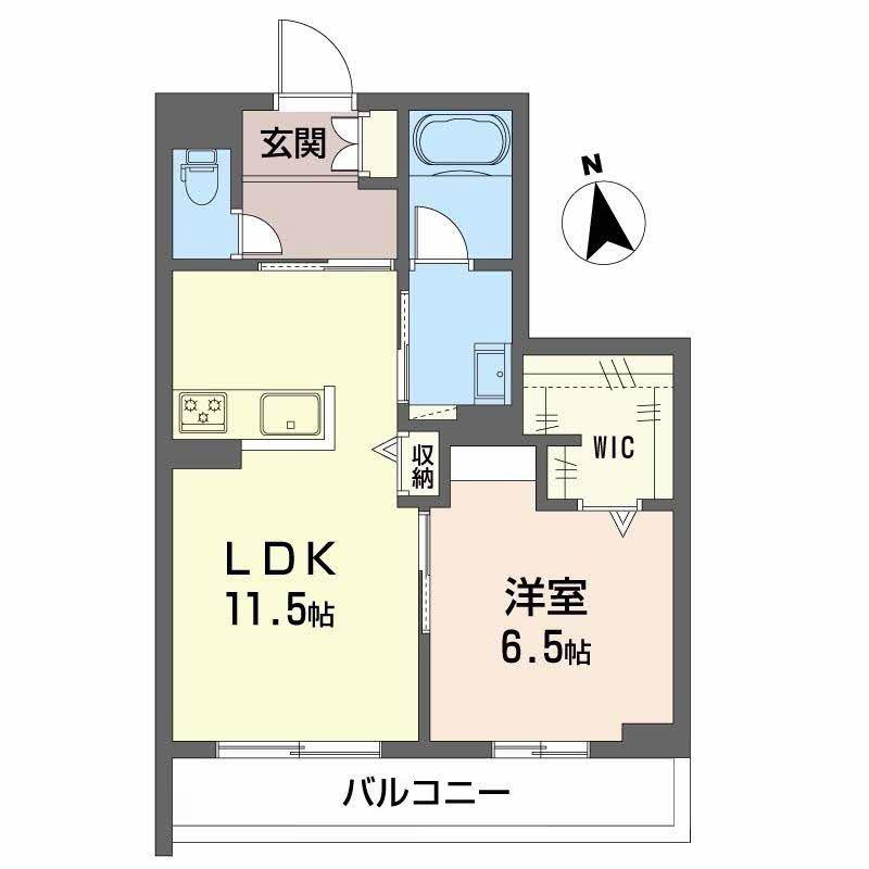 グローブガーデン(1LDK/2階)の間取り写真