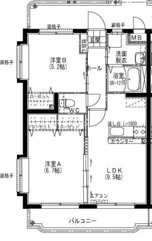 サープラス(2LDK/2階)の間取り写真