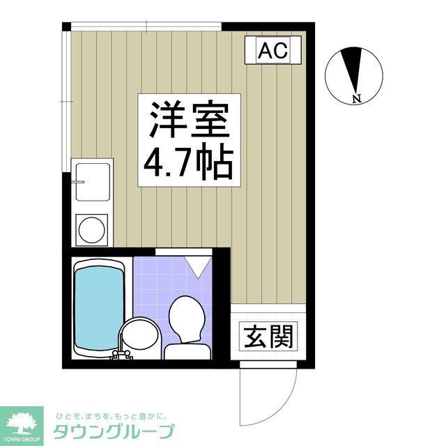 スターコートII(ワンルーム/2階)の間取り写真